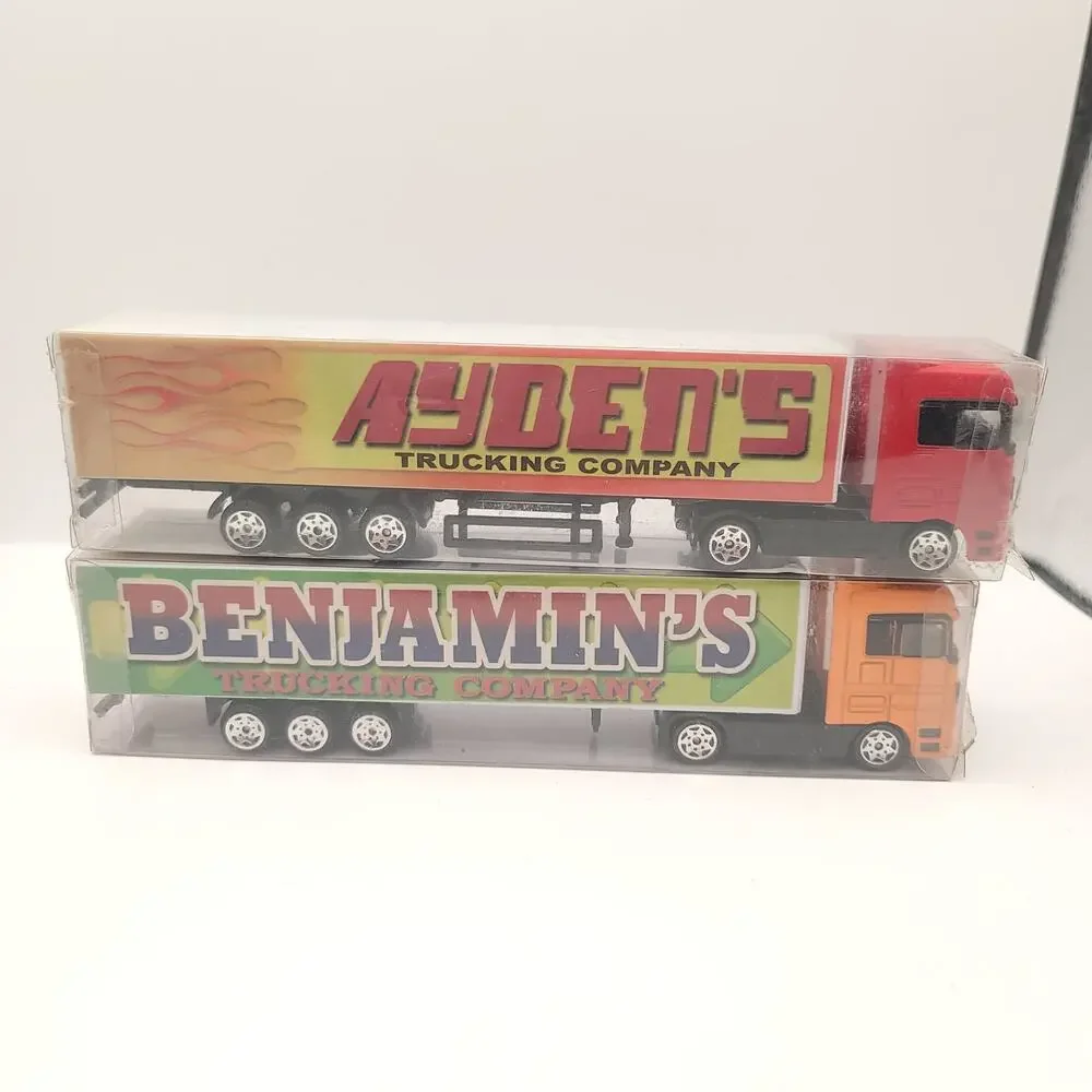 Swibco Trucking Company Toy Semi Truck Set of 10 New in package Orange Gray
